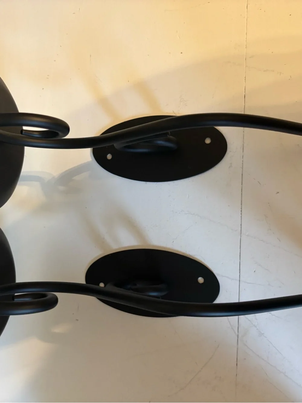 Vintage PartyLite Black Wrought Iron Scrollwork Candle Wall Sconces - Set of 2